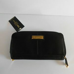 Tignanello Black Accordion Wallet
